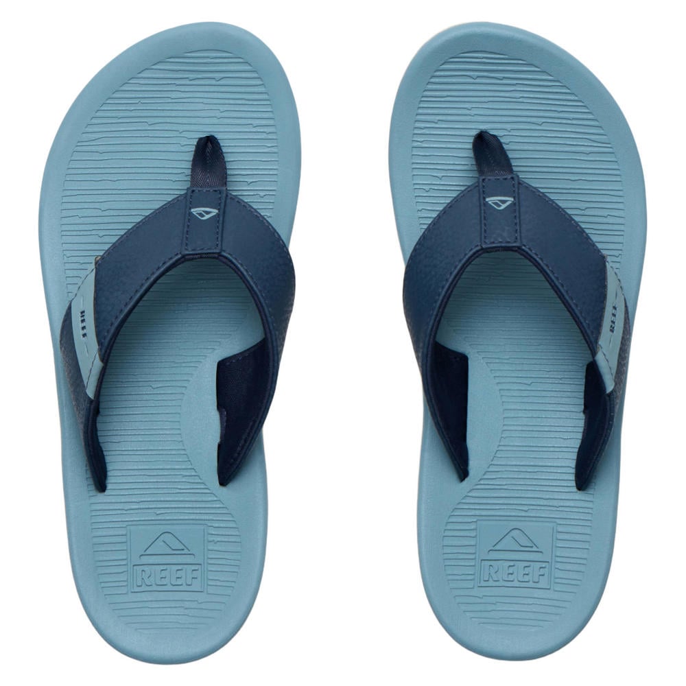 Blauwe meisjes Reef kids Santa Ana slippers van 97% rubber plastic/3% textiel