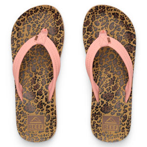 Kids Ahi slippers panterprint/roze