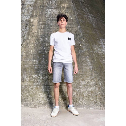 Rellix straight regular waist short grey denim Korte broek Grijs Effen - maat 176 afbeelding