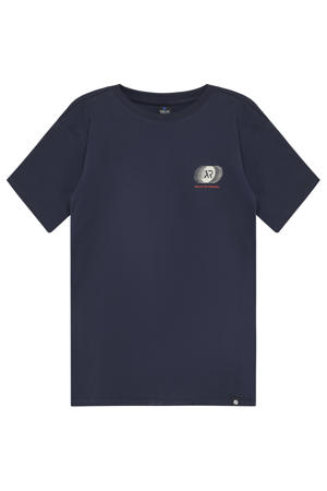 T-shirt met backprint donkerblauw
