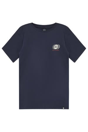 T-shirt met backprint donkerblauw