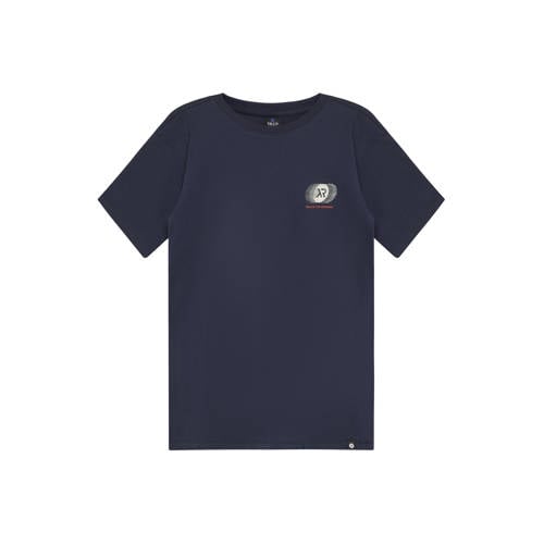 Rellix T-shirt met backprint donkerblauw Jongens Stretchkatoen Ronde hals - maat 152 afbeelding