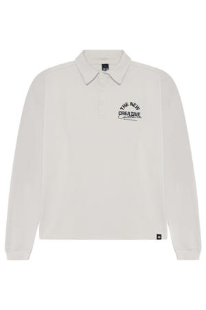 sweater met backprint grijs