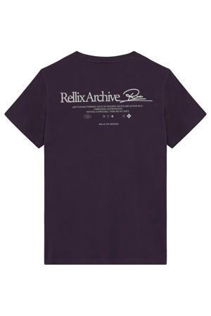 T-shirt met backprint donkerblauw