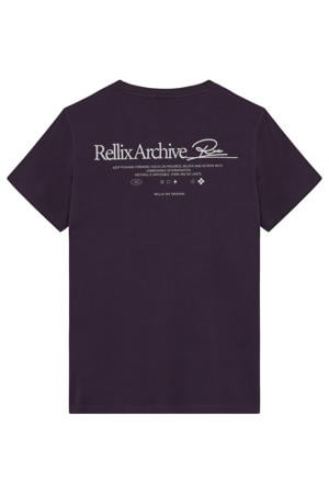 T-shirt met backprint donkerblauw