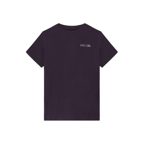 Rellix T-shirt met backprint donkerblauw Jongens Stretchkatoen Ronde hals - maat 164 afbeelding