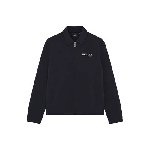 Rellix sweatvest donkerblauw Effen