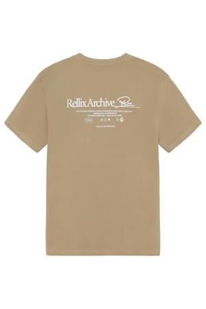 T-shirt met backprint zand