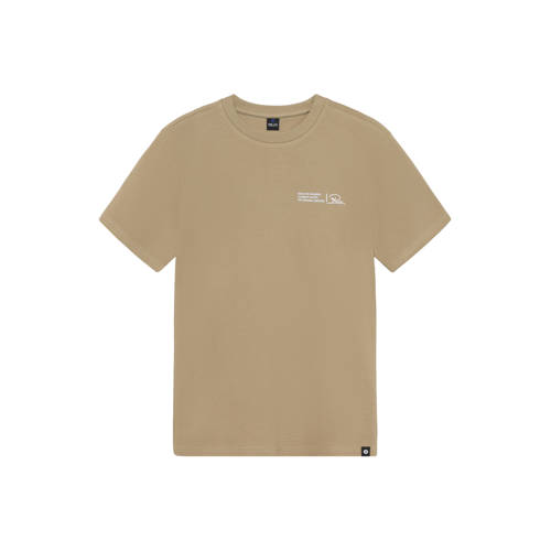 Rellix T-shirt met backprint zand Beige Jongens Stretchkatoen Ronde hals - maat 176 afbeelding