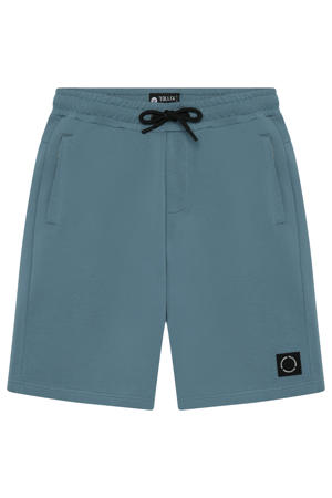 straight regular waist sweatshort blauw
