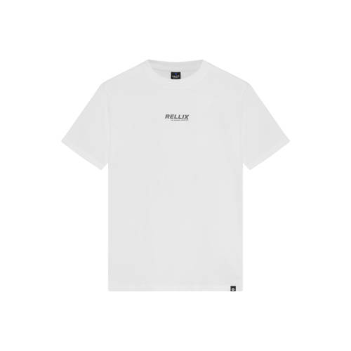 Rellix T-shirt met backprint wit Jongens Stretchkatoen Ronde hals Backprint - maat 176 afbeelding