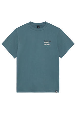 T-shirt met backprint blauw