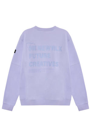 sweater met backprint paars