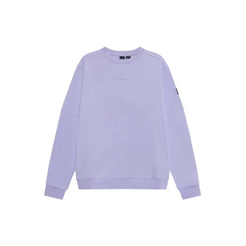 Rellix sweater met backprint paars Backprint