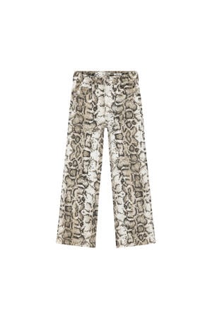 high waist wide leg jeans zand