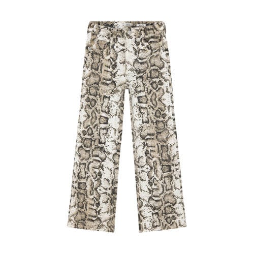 Indian Blue Jeans high waist wide leg jeans zand Beige Meisjes Stretchdenim