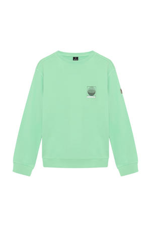 sweater met backprint groen