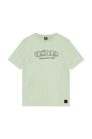 gestreepte T-shirt lichtgroen