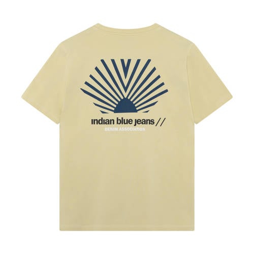Indian Blue Jeans T-shirt met backprint geel Jongens Katoen Ronde hals - maat 152 afbeelding