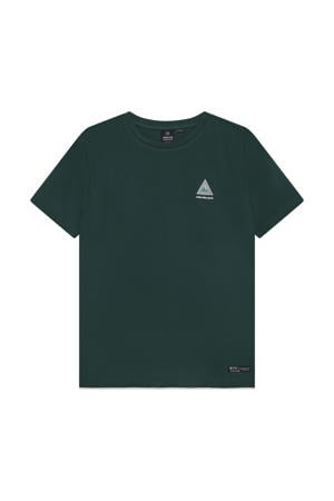 T-shirt met backprint donkergroen