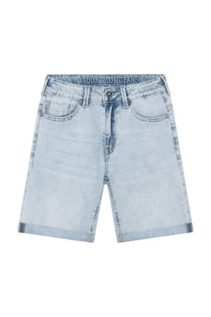 denim regular waist short light blue denim