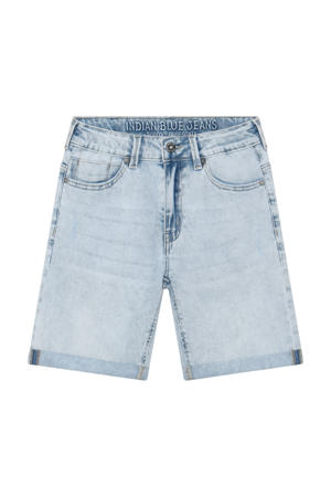 denim regular waist short light blue denim