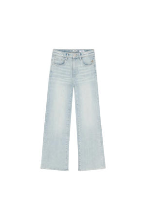 high waist wide leg jeans light blue denim