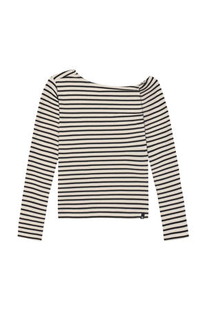 gestreepte longsleeve zwart