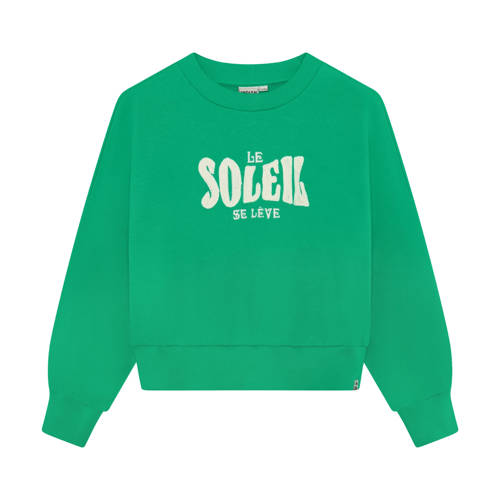 Indian Blue Jeans sweater groen Meisjes Katoen Ronde hals Tekst - maat 152 afbeelding