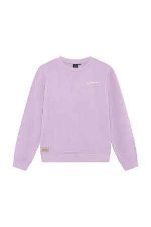 sweater met backprint lila