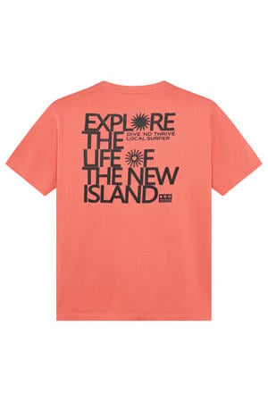 T-shirt met backprint roze