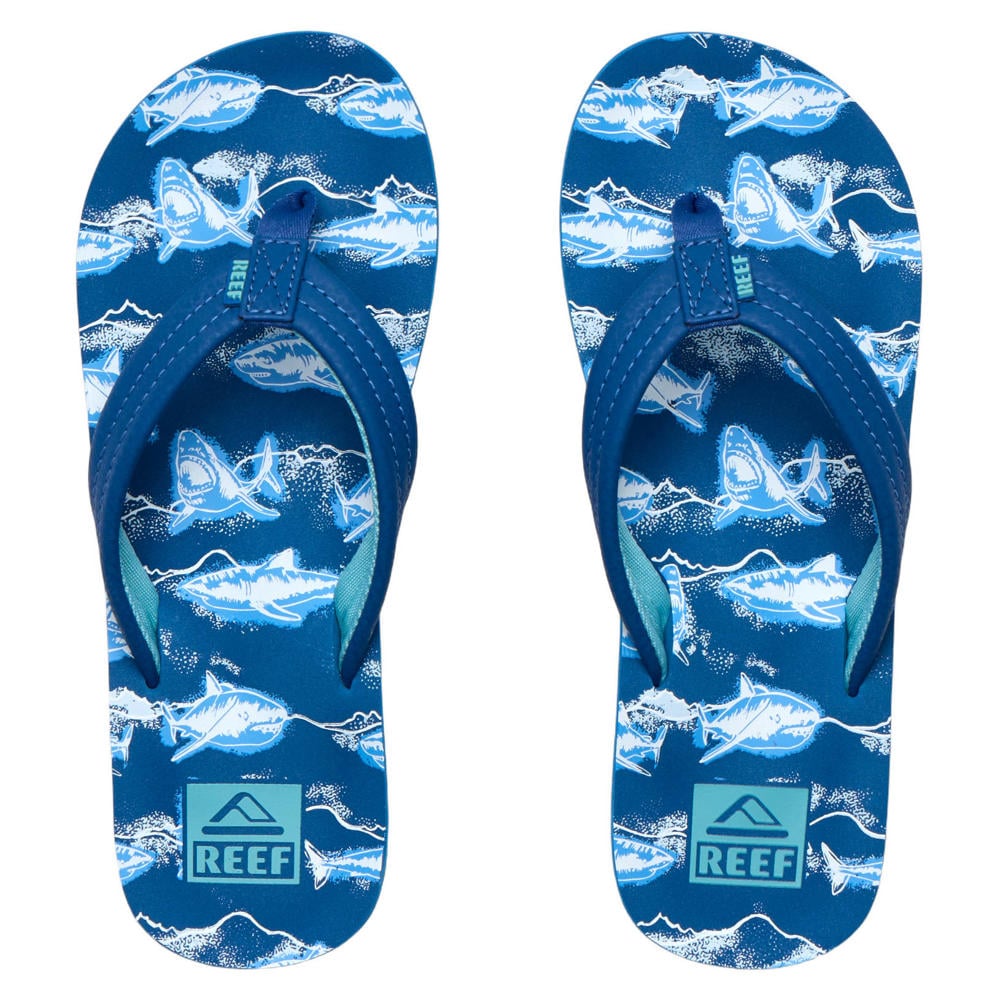 Blauwe meisjes Reef Kids Ahi teenslippers van 92% rubber plastic/7% textiel/1% other
