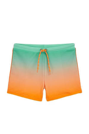 zwemboxer turquoise/oranje
