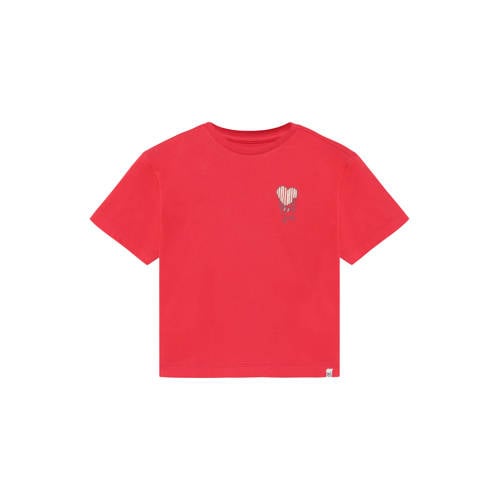 Noppies kids T-shirt met backprint rood Meisjes Katoen Ronde hals Backprint - maat 110 afbeelding