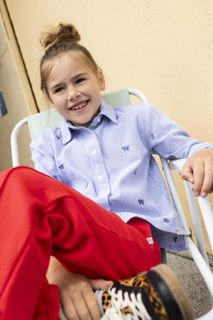 gestreepte blouse blauw