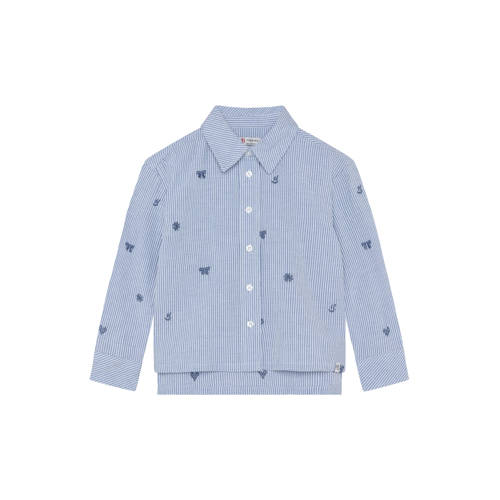Noppies kids gestreepte blouse blauw Meisjes Katoen Klassieke kraag Streep - maat 98 afbeelding