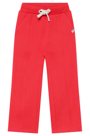 wide leg casual broek rood