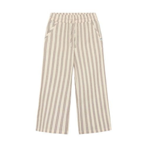 Noppies kids relaxed regular waist gestreepte casual broek bruin met textuur Meisjes Katoen - maat 134 afbeelding