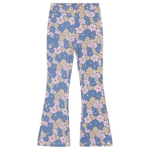 Noppies kids flared gebloemde legging blauw Broek Meisjes Stretchkatoen - maat 92 afbeelding