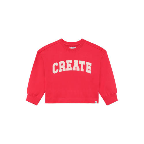 Noppies kids sweater rood Meisjes Katoen Ronde hals Tekst