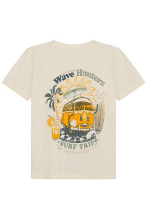 T-shirt met backprint ecru