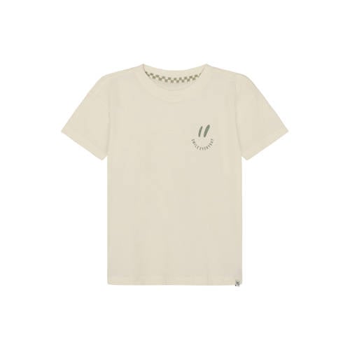 Noppies kids T-shirt met backprint ecru Jongens Katoen Ronde hals Backprint - maat 122 afbeelding