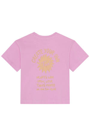 T-shirt met backprint roze