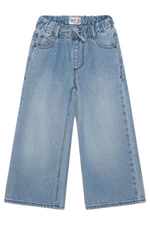 wide leg jeans medium blue denim