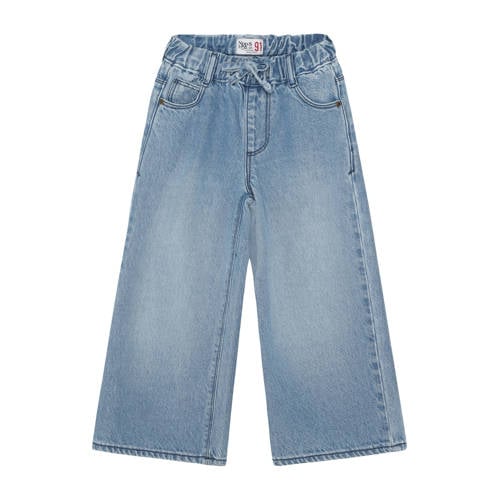 Noppies kids wide leg jeans medium blue denim Blauw Effen - maat 104 afbeelding