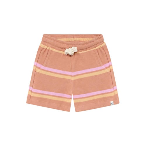 Noppies kids relaxed gestreepte sweatshort lichtbruin Korte broek Meisjes Katoen - maat 98 afbeelding