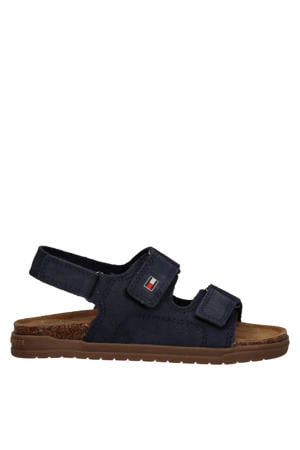 leren sandalen donkerblauw