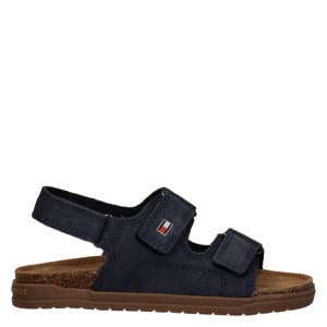 leren sandalen donkerblauw