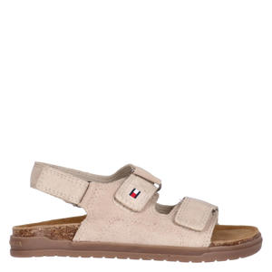leren sandalen beige
