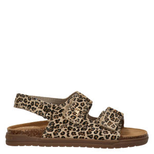 sandalen beige/panterprint